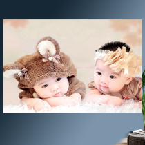 Twin baby poster Twin baby doll picture Early pregnancy education hanging painting Dew bird male and female baby wall sticker pregnancy preparation