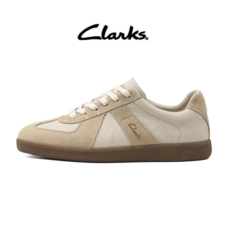 Clarks Retro German Training Shoes Genuine Leather Spring New Men's Hollow Sneakers Breathable Sports Casual Men's Shoes