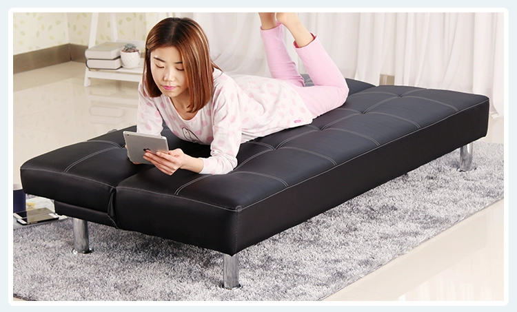 Đơn giản căn hộ nhỏ beanbag ghế salon sofa có thể gập đôi văn phòng quán cà phê PU da giường đôi - Ghế sô pha sofa văng nỉ