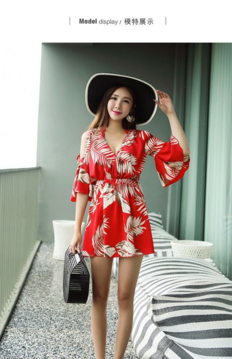 Áo tắm gợi cảm Nữ Boxer Bikini Ba mảnh kích thước lớn Tay dài Suối nước nóng Hàn Quốc Nước hoa thu thập nhỏ ao tam xuan thu