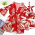 Áo tắm gợi cảm Nữ Boxer Bikini Ba mảnh kích thước lớn Tay dài Suối nước nóng Hàn Quốc Nước hoa thu thập nhỏ Bikinis