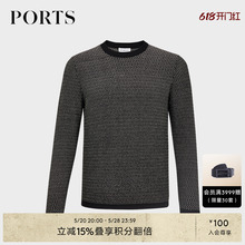 PORTS Baozi Men's Spring/Summer Business Leisure Comfortable Gentleman Sweater Round Neck Simple Fashion Pullover Knit