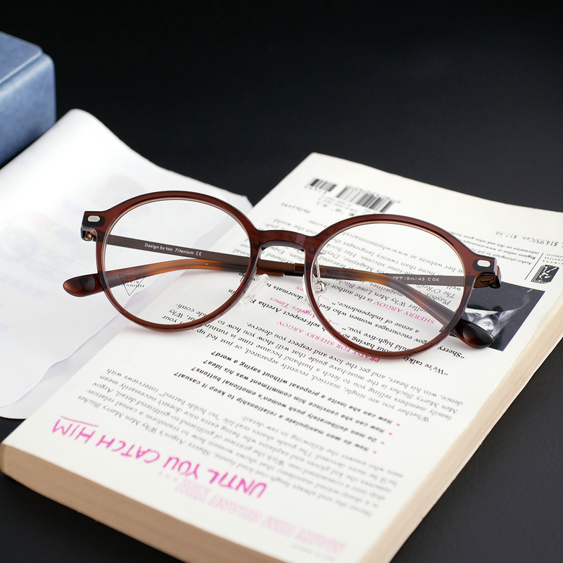 News Queen Wang Minyi's Same Style Nearsighted Round Glasses Frame, Ultra-Light, Can Be Customized with Prescription Lenses