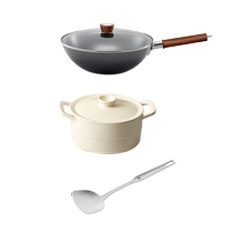 Ensemble de casseroles allemand Zwilling ensemble complet dustensiles de cuisine ménagers pot en fer wok en émail pot en fonte spatule simple