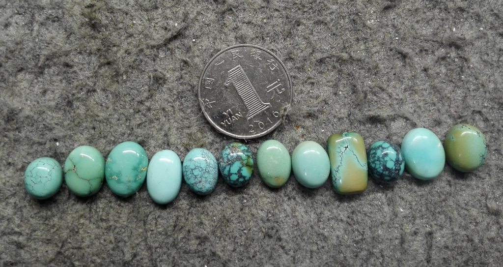Raw ore turquoise Turquoise ring face size see comparison J1-12