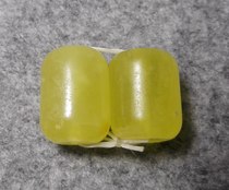 Honey wax barrel bead pair 12 * 15 5MM 3 8 gr 12