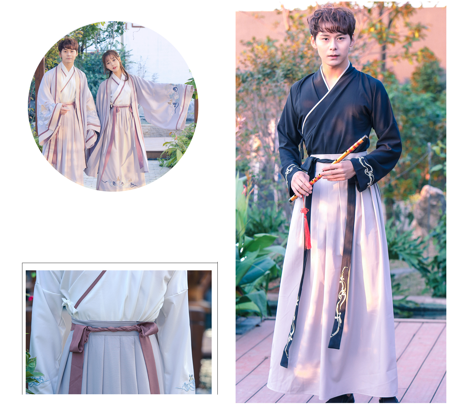 Han và triều đại Tang gốc Hanfu của nam giới hàng ngày trở lại với phong cách cổ xưa cp những người yêu thích nạp phong cách Trung Quốc sinh viên công chúa cải thiện Qufu