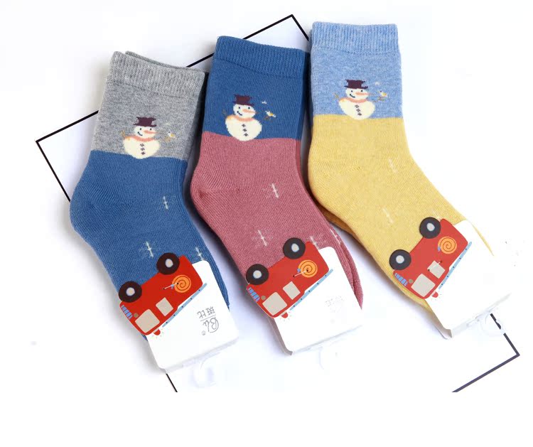 Vớ trẻ em Bianbi 1-3-5-7 tuổi Vớ trẻ em mùa đông cotton dày bé trai và bé gái ấm vớ trẻ em tất điệu cho bé gái 