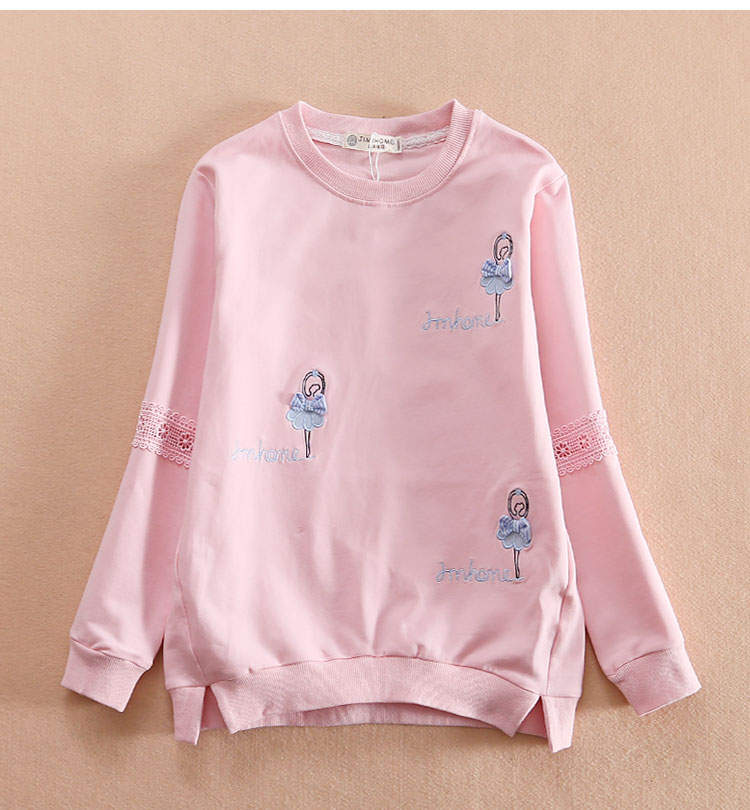 Áo thun bé gái bằng vải cotton trẻ em đáy lớn 8 áo 12 áo nhỏ xuân 15 tuổi 2019 mẫu mới xuân thu các mẫu áo thun đẹp cho bé
