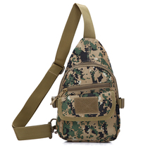 Mens chest bag Camouflage canvas mens bag womens casual bag tide waterproof shoulder messenger bag cycling bag sports bag