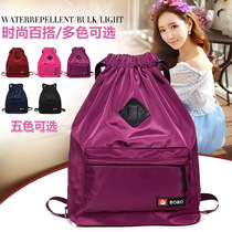 Drawstring bag Drawstring travel backpack Student lightweight waterproof nylon drawstring backpack Folding bag large storage bag