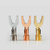 Sound rhyme classic fever 4N red copper gold-plated hifi sound Y-plug Banana plug horn plug voice box cable plug