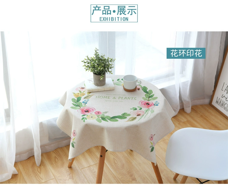 Mục vụ tối giản hiện đại khăn trải bàn bằng vải cotton và vải lanh hình chữ nhật tươi vải nhỏ bàn tròn bàn vuông bàn cà phê vải bìa - Khăn trải bàn