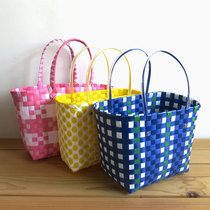 Factory direct woven vegetable basket small shopping basket hand carrying grocery shopping basket foreign trade storage basket hand basket woven basket