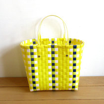 Fashion plastic woven basket tote basket eco-friendly shopping basket vegetable basket bag woven bag pet basket souvenir basket
