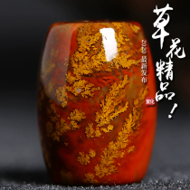 Natural Xuanhua Warring States Red agate barrel beads King Kong Star Moon Bodhi grass flower 108 Buddha beads Lezi accessories