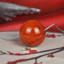 South red agate single large round bead bead top bead pendant diamond star Moon Moon Bodhi Buddha bead handstring diy accessories