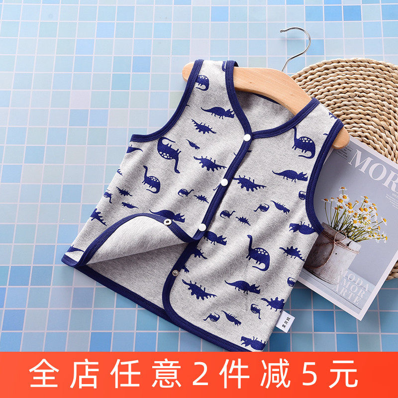 Baby vest summer thin section boys and girls baby cotton gauze vest vest cotton linen summer outer wear