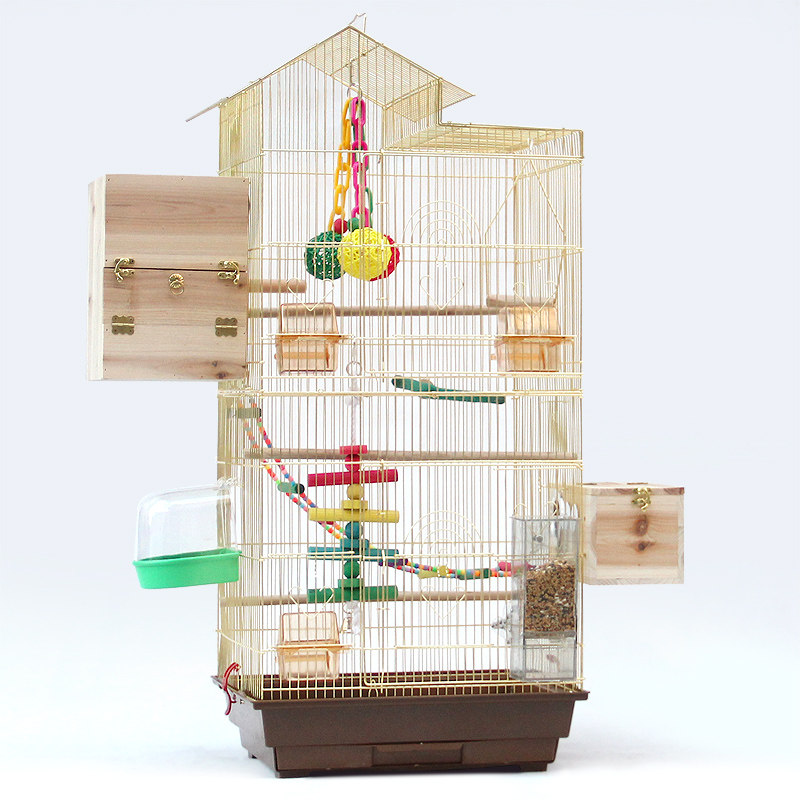 Guangdong Di Parrot Octobo cage gold plated large luxury large peony - sized birds breeding cage 3019