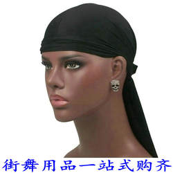 Baotou 모자 긴 꼬리 모자 해적 모자 힙합 모자 유럽과 미국의 힙합 레이스 터번 랩 속건 Durag 흑인 남자