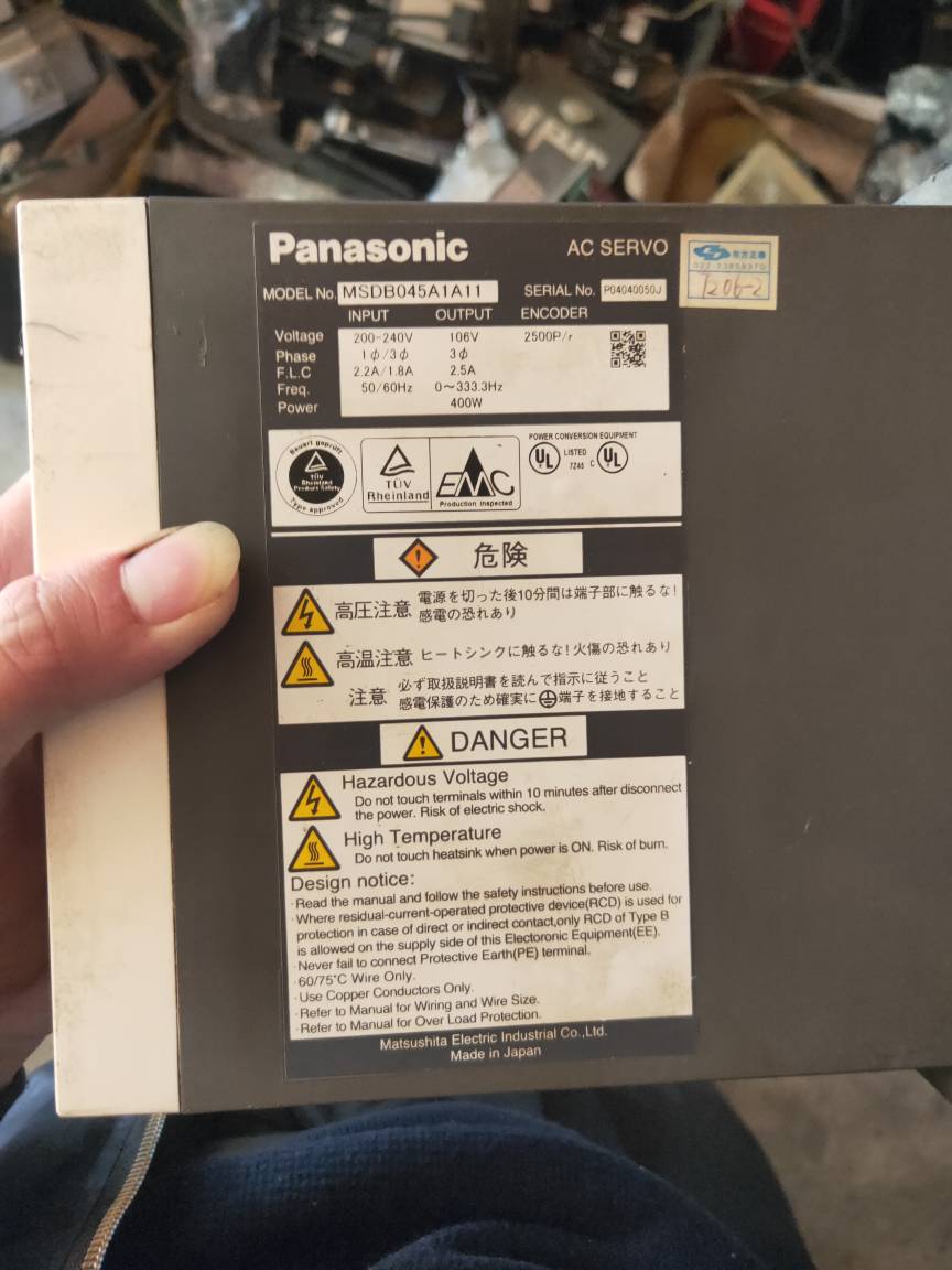 The Panasonic servo drive MSDB045A1A11 Import unassembled test kits are good