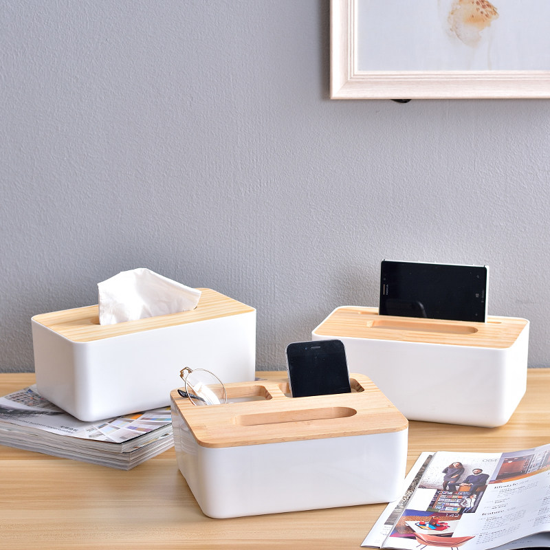 Tissue box Toilet paper box Living room household creative removable toilet paper box Coffee table remote control storage box roll dining room simple and cute