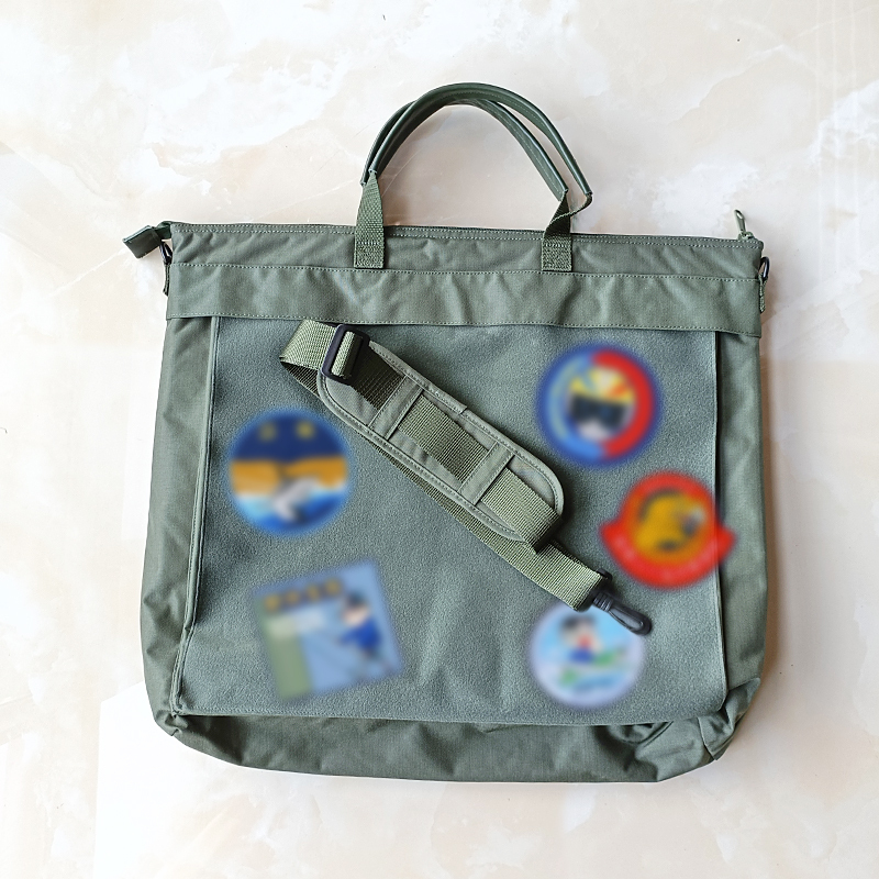 021 American Retro Pilot Gear Helmet Bag, Large-Capacity Commuter Tote, Work Exhibition Backpack, Wanlima