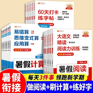 26一本暑假衔接阅读/计算/练字/作文