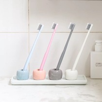 (Special) Creative ceramic toothbrush holder dental drain holder candy color couple toothbrush storage rack