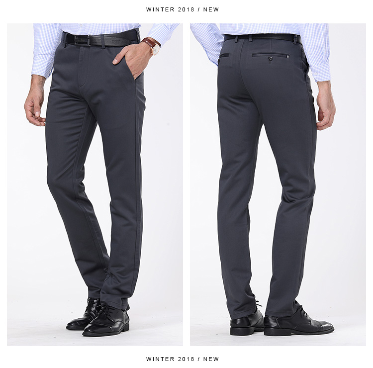 Pierre Cardin đích thực quần nam trung niên nam mùa thu và mùa đông dày nam thẳng kinh doanh quần cotton nam giản dị quần jean nam hàng hiệu