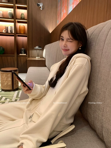 Cloudsweet Baiyun Sweet All -weather Hoodies показывают тонкие плюс бархатные толстые свитера и брюки повседневные женщины