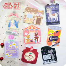 5 Japanese creative cute cartoon small envelope paper bag childrens new year birthday profit SEAL Mini small red bag bag