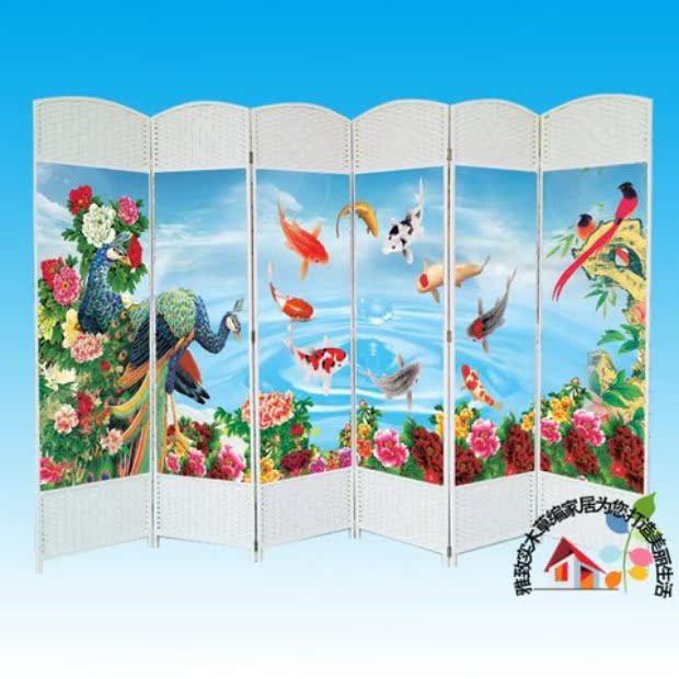 Mây vải màn hình phân vùng thời trang rơm gỗ phòng khách cửa sổ màn hình gấp khách sạn màn hình văn phòng hiên - Màn hình / Cửa sổ vách ngăn phòng bếp bằng gỗ