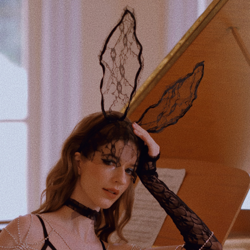 The long ear rabbit girl hand lace - hair clamp tube aunt 10:30 H - 036 sexy eye cover hair decoration