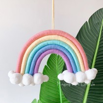 ins Nordic rainbow cotton rope woven pendant wall decoration bedroom pendant girl heart childrens room homestay pendant hanging