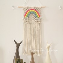 Nordic rainbow tassel tapestry childrens room decoration wall pendant hanging ornaments Bohemia background wall tapestry