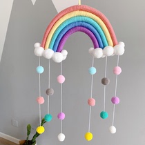 ins Nordic childrens room rainbow hair ball decoration wall decoration homestay model room kindergarten decoration pendant hanging decoration