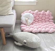 Nordic Climbing Mat Hemp Flower Handwoven Cushion Baby Crawl Cushion Anti Slip Ground Mat Game Mat Photography Props