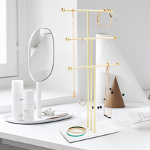 Umbra three-layer stepped jewelry rack Creative desktop display storage rack Desktop punch-free necklace rack table