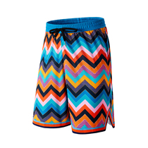 Color tide brand American basketball shorts sports street street ball over the knee quick-drying loose five-point pants casual beach men