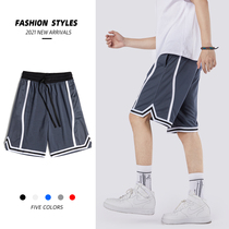 American basketball pants casual sports shorts loose ice silk summer thin wide legs five points middle pants women trend men