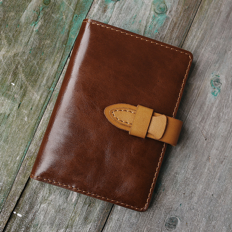 Original Cow Leather Retro Foreign Passport Collection Bag Genuine Leather Business Travel Passport Clip Foreign Customer Gift Customization