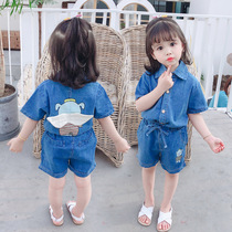 Korean net red girl summer suit 2020 summer style little virgin baby foreign style fashionable clothes
