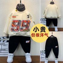 South Korean boy gushed clothing suit 2021 new ocean gas children thickened blouses winter mens baby clothes