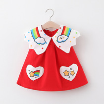 Korean summer dress Girls new Baby girl Baby girl 1-4 years old girl skirt Summer princess dress