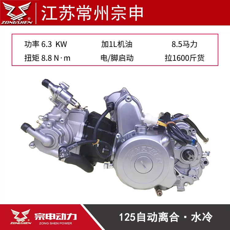 Zongshen Power 110Circular 125 Bend beam motorcycle tricycles starts a manual automatic engine assembly package
