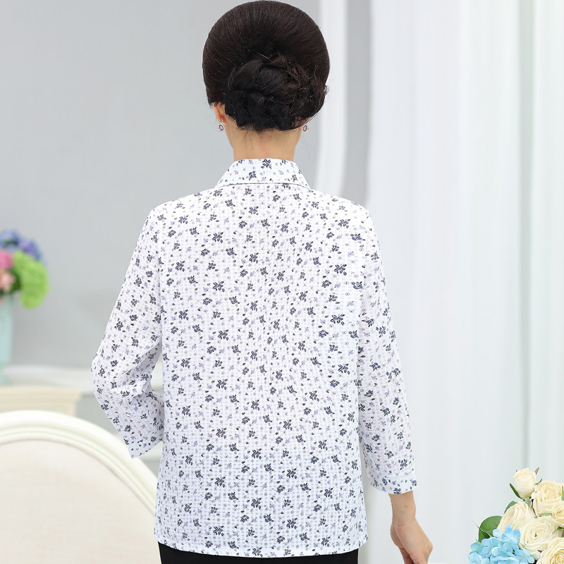 60-Year-Old Grandma's Spring Outfit, Simple Shirt, 70-Year-Old