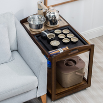 Light luxury corner table mobile integrated tea table household tea table small tea car living room short coffee table automatic water boiling table