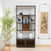 Bogu frame solid wood new Chinese style dobao pavilion tea rack display cabinet living room bookshelf