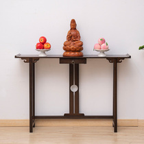 New Chinese table living room solid wood porch table Buddha niche incense case Modern simple wall table narrow style God of wealth case